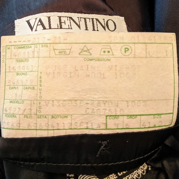 Valentino Uomo Black Wool Single Breast Blazer 41 - Picture 7 of 8